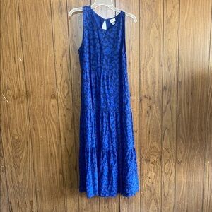 A New Day Blue Sleeveless Halter Maxi Sundress